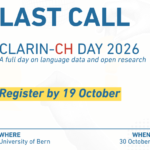 Last call: register for CLARIN-CH Day 2026