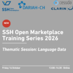 CLARIN at the SSH Open Marketplace Training Series: language data session on 16 October